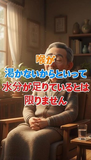 喉が渇かないのに脱水になる理由.#脱水, #シニア健康, #水分補給, #高齢者, #健康知識, #夏バテ, #シニア健康 #雑学 #60歳代