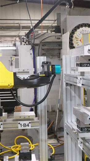 What’s better than one Haas automation system? TWO. 😝 One of our valued customers in Bloomington, Indiana is running a robotic pallet loader and a pallet pool to keep production moving 24/7. Now that’s next‑level efficiency. Automate your machine today: https://hubs.la/Q04548Nn0 #haascnc #haasautomation #automation #haas #cnc | Haas Automation, Inc.