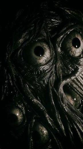 Evil Eyes Open in the Dark 👁️ | Morphing Monster Creepy Horror Loop 4K #monster #creepy #horror