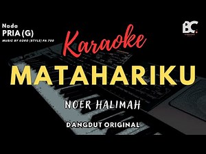 Matahariku - Noer halimah ft Rhoma irama (Karaoke dangdut original) Nada pria