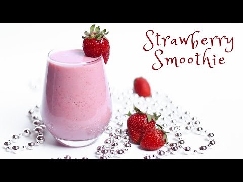Strawberry smoothie recipe - How to make a healthy and easy strawberry smoothie - Bakealish