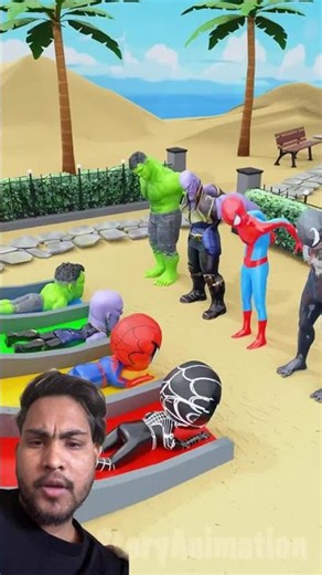 New Spider-man vs Hulk Run Kiss or Lick Funny Challenge! #spiderman #funny