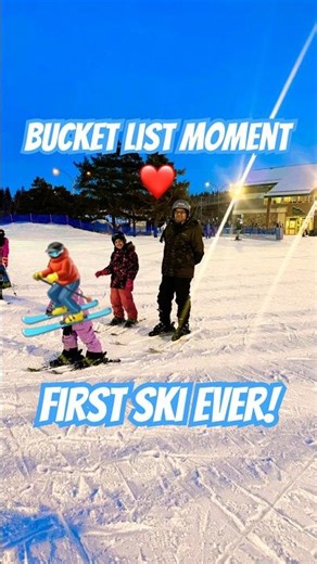 First time skiing with my kid — bucket list officially checked!✔️ ⛷️