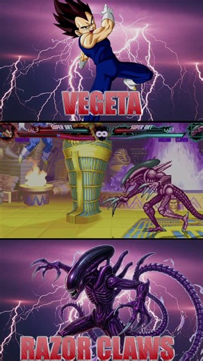 Clash of The Saiyan Prince & The Xenomorph Predator: Vegeta VS Razor Claws | MUGEN Sudden Death!