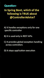 Spring Boot @ControllerAdvice — Global Exception Handling Quiz 🔥 | Java Interview Series