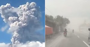 Mount Merapi erupts in Indonesia sending ash 6km high & onto towns