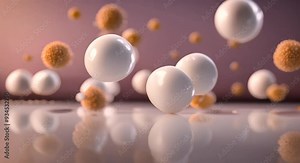 3D rendering of basophils releasing histamine and mediators in allergic reactions Concept Medical Illustrations Histamine Release Basophils Allergic Reactions 3D Rendering 4k animation