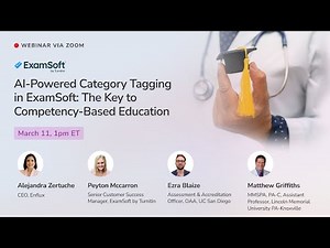 AI Powered Category Tagging in ExamSoft The Key to Competency Based Education webinar with ExamSoft