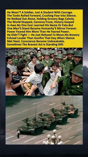 The Boy Who Stood Alone in Front of a Tank