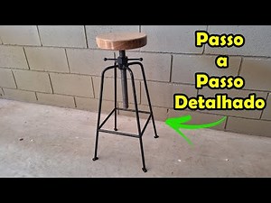 How to Make an Industrial Stool with Adjustable Height