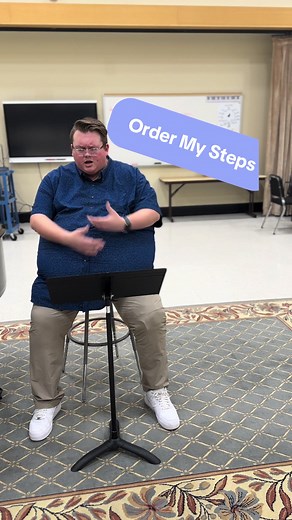 Choir Rehearsal for Concert with Gospel Music - Lyrics: Order My Steps