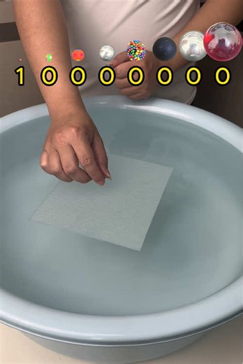 How much paper does it take to make the object float? #experiment #asmr