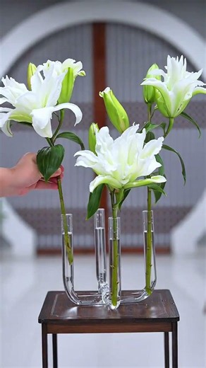 推薦一款插花神器-試管花瓶. 不用複雜的插花技巧，簡簡單單，就營造出滿滿的留白意境，夏日擺在室內，清清爽爽，氛圍感直接拉滿。小眾又高級. #插花神器#試管花瓶#家居插花#新手小白入門花藝#茶