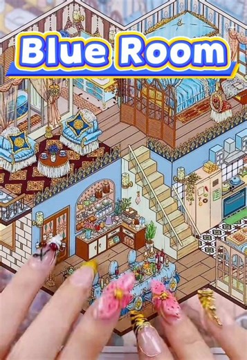 Discover the Relaxing ASMR Blue Room 3D Sticker