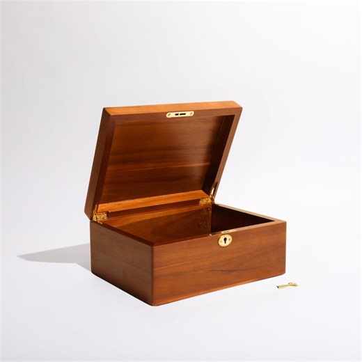 Personalized Acacia Wood Memory Box With Lock: Custom Engraved Wedding Keepsake Chest, Baby Keepsake - Etsy