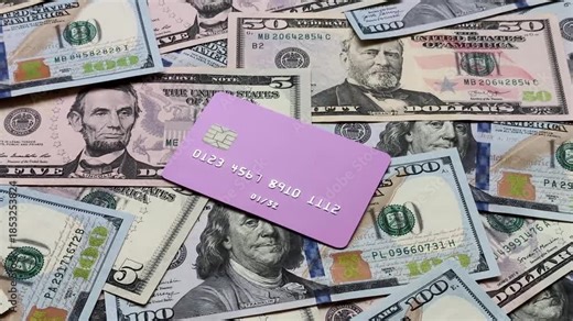 A credit card for contactless cashless payments via a terminal or online. A credit card for a financial background