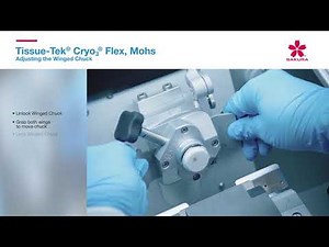 Tissue Tek Cryo3 Flex, Mohs Adjusting the Winged Chuck