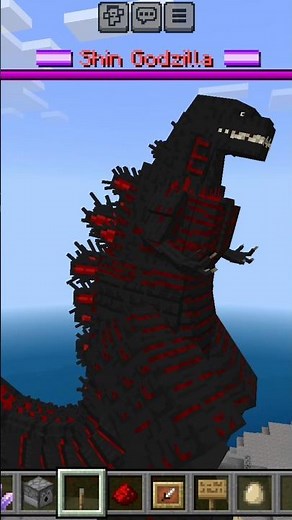 Shin Godzilla mod Minecraft bedrock 🔥 #minecraft #shorts