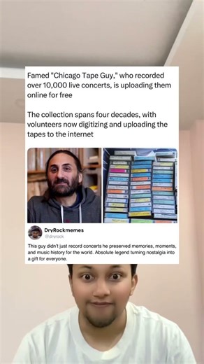 Famed "Chicago Tape Guy," who recorded over 10,000 live concerts, is uploading them online for free