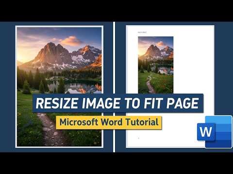 How to resize an image to fit a page in word || BACK-SPACE