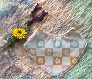 Square Flower Pattern Bib, Unisex Bib, Baby Dribble Bib, Burping Bib - Etsy Australia