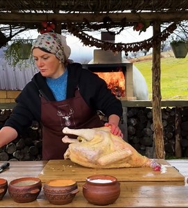 Crispy Recipe For Stuffed Turkey Baked In The Oven! A Hot Lunch On A Cold Day! | Outdoor Chef