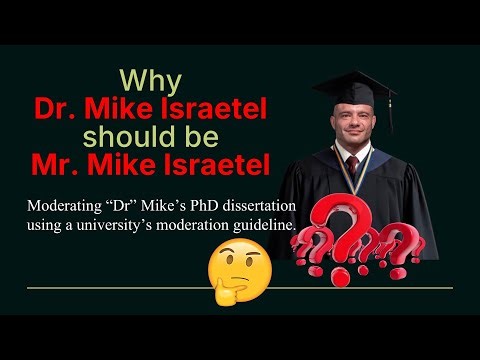 Why "Dr" Mike Israetel should be "Mr" Mike Israetel!