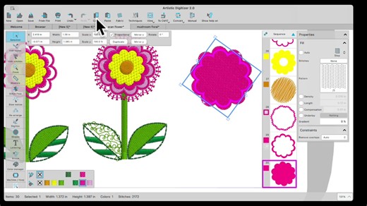 Join Anne as she explores the many tools available for designing and creating your artwork. Though Ann will be demoing the new V2, version 1.7 will have these tools as well. Here’s some of what we will play with today - #digitizeoutlineshapestool, #shapes, #fillpatterns. #stitchepatterns, #stitchflow, #density, #gradient, #colorchanges, #defaultcolors, #workspace, #guidelines, #creatingworkspaces and so much more! | Janome Sewing Machines