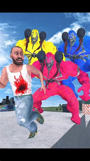 Franklin Vs 3 Colorful Venom In Indian Bike Driving 3D #shortsfeed