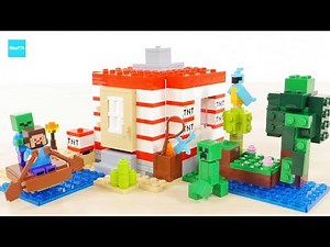 レゴ マインクラフト TNT ジャングルハウス 21275 ／ LEGO Minecraft The TNT Jungle House Speed build & Review