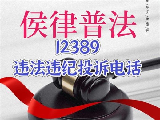 12389，违法违纪投诉电话