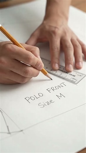 Men’s Polo T-Shirt Pattern Drafting 👕✏️ | Easy Sewing Tutorial #Shorts