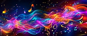 a visually striking abstract music background with elements reminiscent of musical notes, waves Stock Video