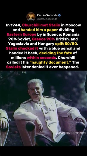 Churchill and Stalin Divided Europe on a Scrap of Paper