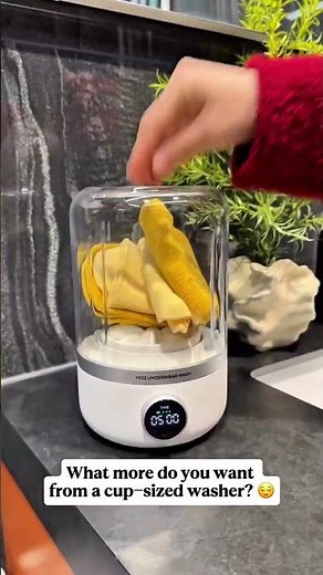 Product Link in Bio ( # 2649 ) ▶️Portable Mini Travel Ultrasonic Washing Machine