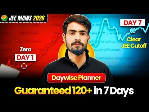 Clear JEE Mains 2026 Cutoff in Just 7 Days (Daywise Planner)