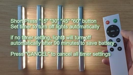 Timer setting for under cabinet lights