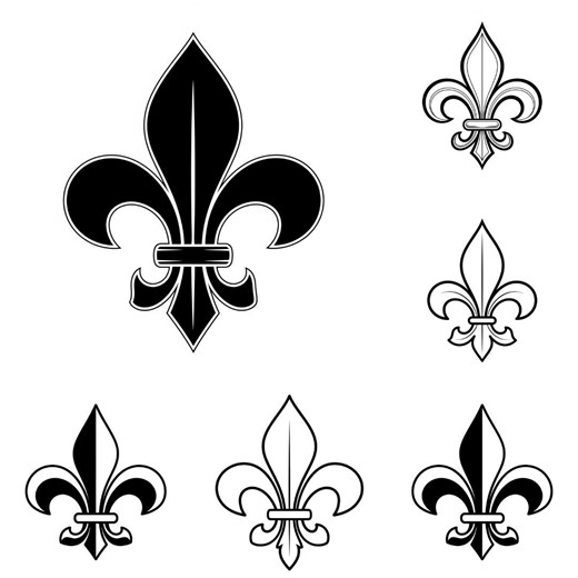 Fleur De Lis SVG PNG Bundle | French Design Clipart | Decorative Symbol Cut Files for Cricut Silhouette - Etsy
