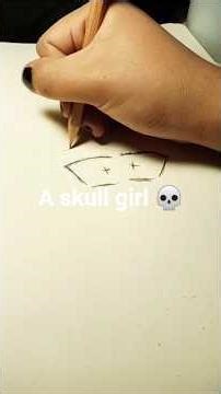 A girl skull 💀#drawingprocess #sketchbook #drawing #doodle #art #artist