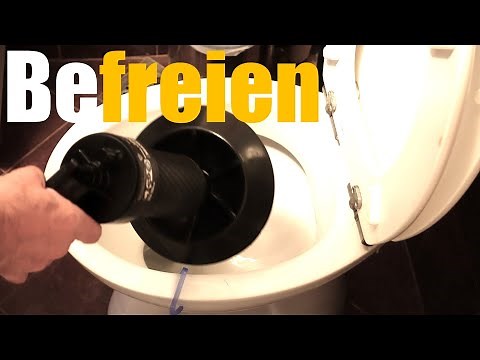 WC Verstopfung sauber befreien ohne Chemikalien mit Druckluft-Rohrreiniger von LIDL