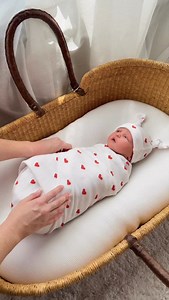 Un-swaddle with me ❤️ baby Lucy was snuggled up in our new Red Hearts Waffle Swaddle! Online now 🥰 | Little and Fern
