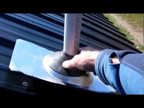 How to Cut a Hole in a Metal Roof for a Vent Stack - Part 10