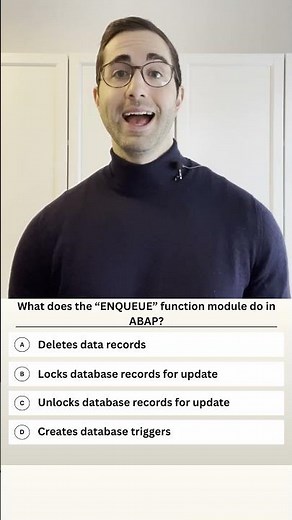 What does the “ENQUEUE” function module do in ABAP? - SAP Quiz