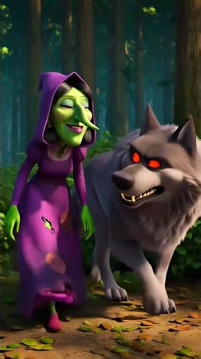 चुड़ैल और भेड़िया 🙀🙀👺👹🌺🙀🕊️🌳🧞🧚#trending #viral #trendingshorts #cat #cartoon #shorts #animals #dog