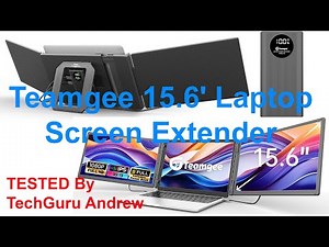 Teamgee 15.6” Inch Laptop Monitor Extension with Power Bank
