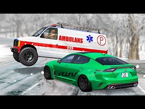 Ambulance crashes with Dummy #2 - Beamng drive