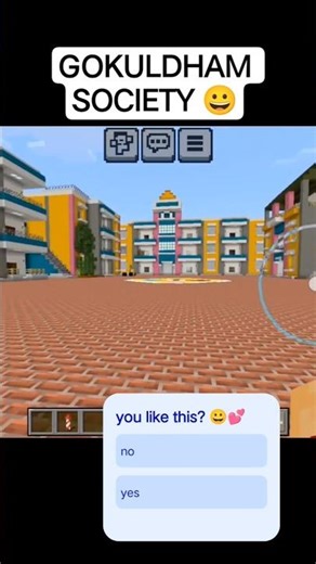 GOKULDHAM SOCIETY in Minecraft 🏤 #minecraft #tmkoc #shorts