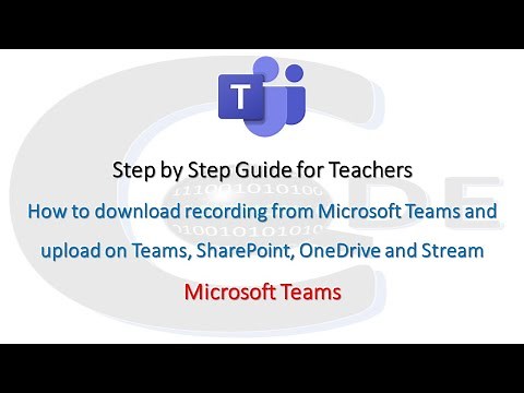 How to Download Video Recording from Teams and upload on Teams, SharePoint, OneDrive and Stream