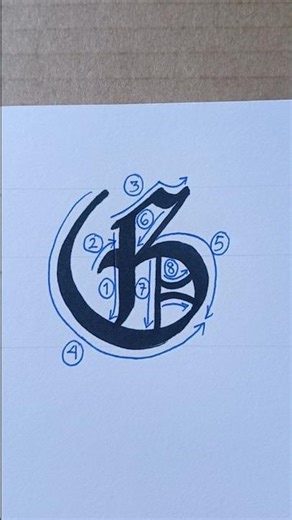 HOW TO WRITE Letter G in Gothic Calligraphy ✍️ #shorts