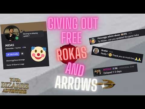 Giving Out Free Rokas & Arrows As Fake Midas In Your Bizarre Adventure [YBA🤡]